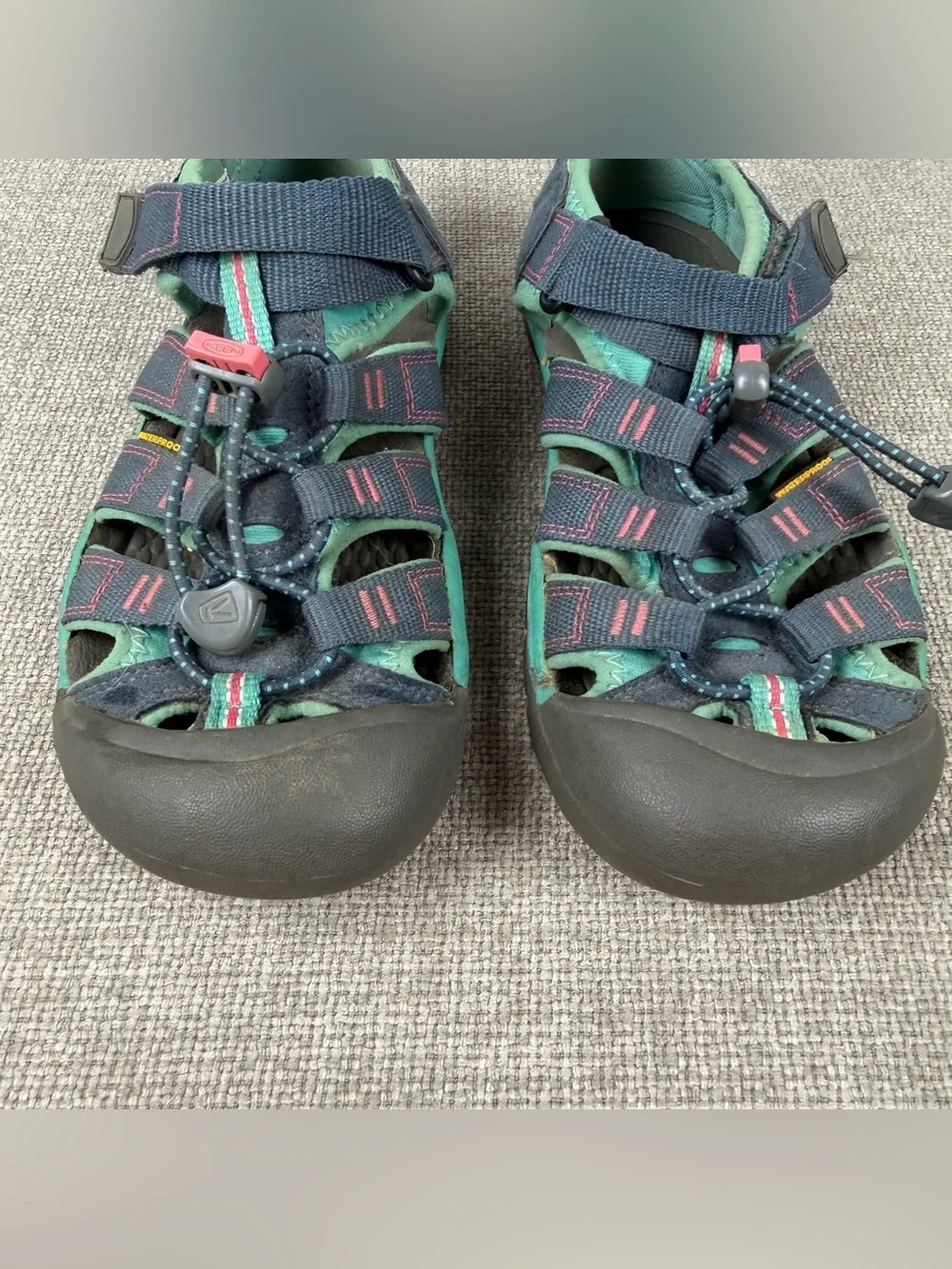 KEEN Girl's Newport H2 Hydro Sandals 1012316 Midnight Navy Baltic Size 3 Hiking